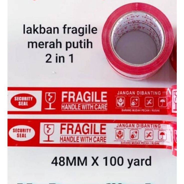 

Isolasi jangan di Banting Isolasi Fragile Merah Lakban fragile Merah putih 2 in 1