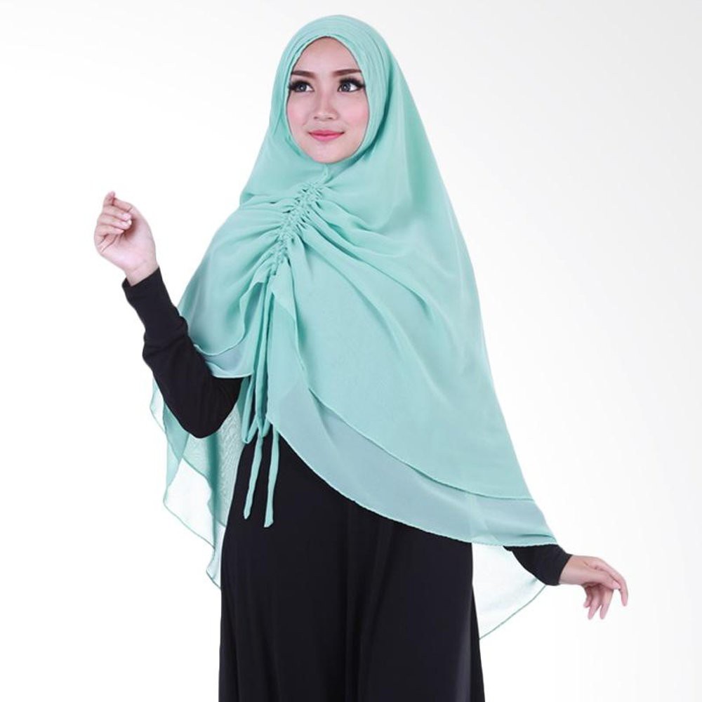 KEREN khimar syari warna biru muda HARI INI SAJA