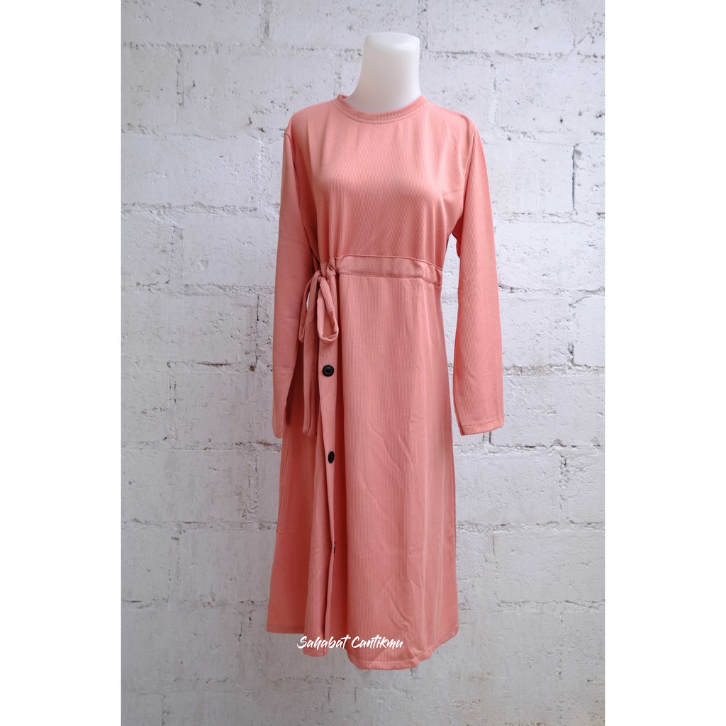 Tunik Bahan  Rajut Aplikasi  Tali serut Pinggang