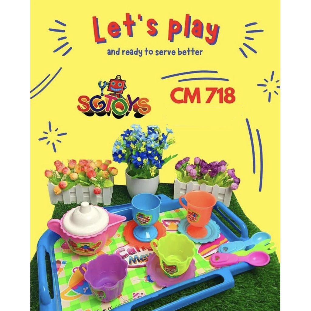 Mainan Masak Masakan Kitchen Set Mainan Dining Set dan Tea Set SG Toys Mainan Anak Perempuan