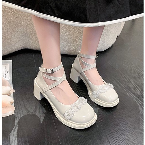 FD Marry Jane Shoes Sepatu Wanita Korean Style Sepatu Lolita Kekinian KI-026