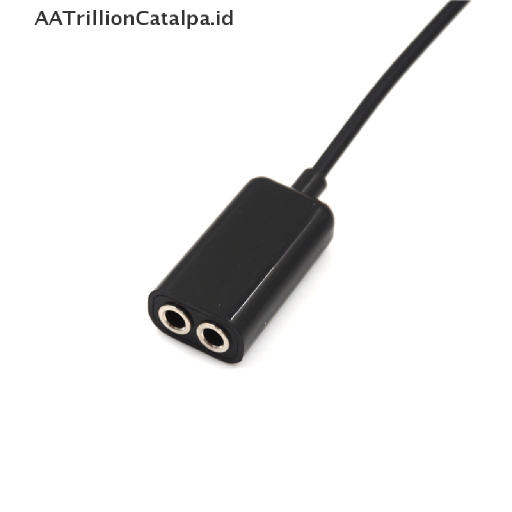 (AATrillionCatalpa) Kabel Adapter Splitter Y Jack Audio 3.5mm Untuk Tablet / Laptop