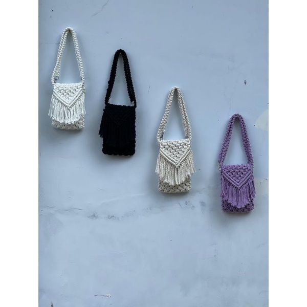 READY STOK) macrame tas kecil/ tas handphone/ tas slempang