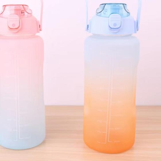 Botol minum 2 liter motivasi quitfit jumbo 2000ml - POLOS 2L PINK