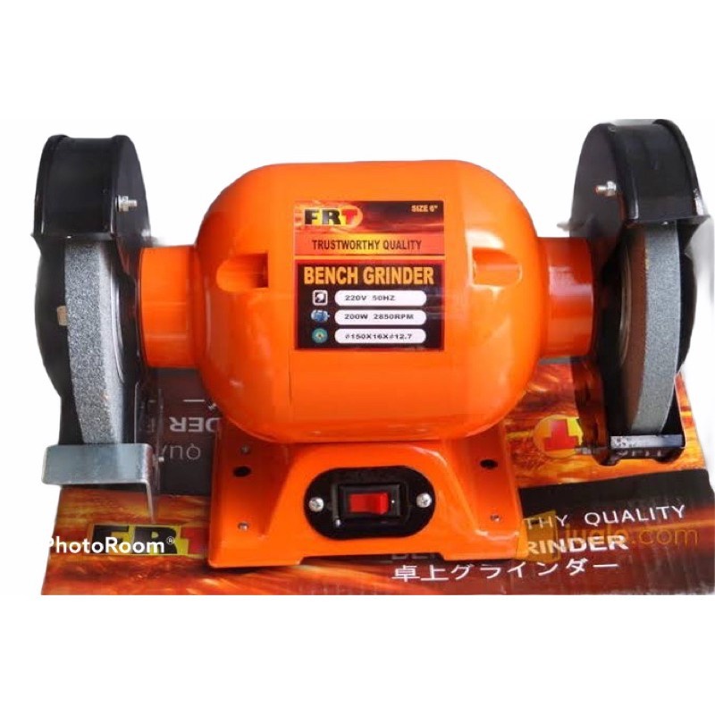 MESIN GERINDA DUDUK 6” FRT GRINDA BENCH GRINDER 200MM MESIN UNGKAL