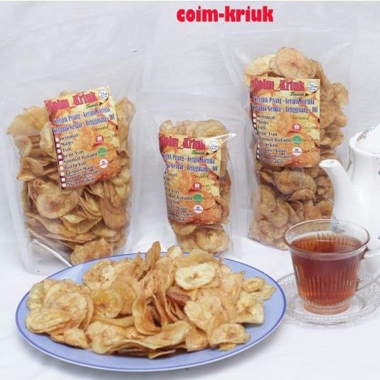 

KERIPIK PISANG ASIN BULAT 100gr TANPA BAHAN PENGAWET DAN PEWARNA MAKANAN