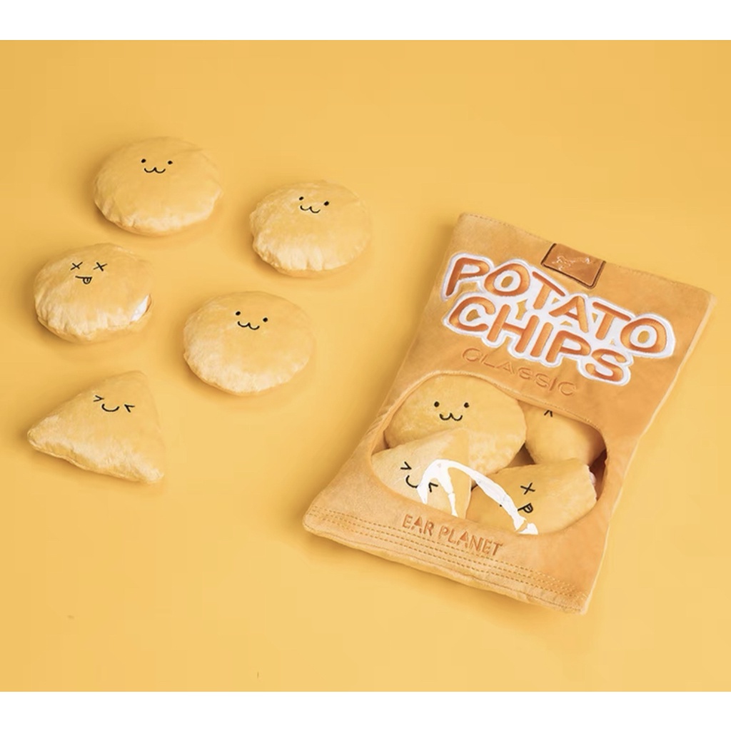 Jual Ear Potato Chips (Interactive Dog Toy Crinkle & Squeak