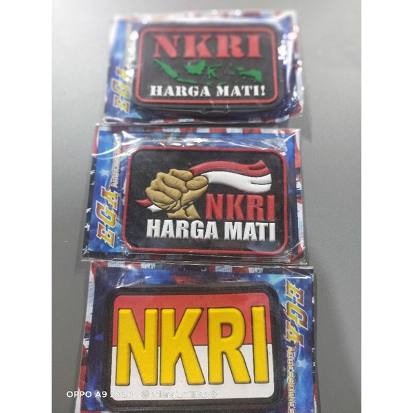 patch rubber NKRI tempelan karet tactical