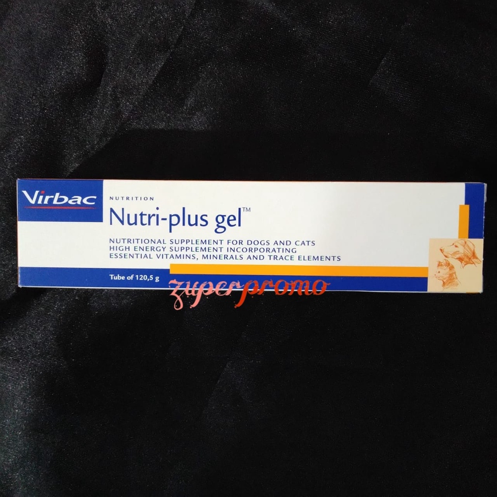 PROMO Nutri Plus Gel 120.5gr / NPG / Virbac Nutri Plus Gel / Vitamin Anjing Kucing / Suplemen Anjing Kucing