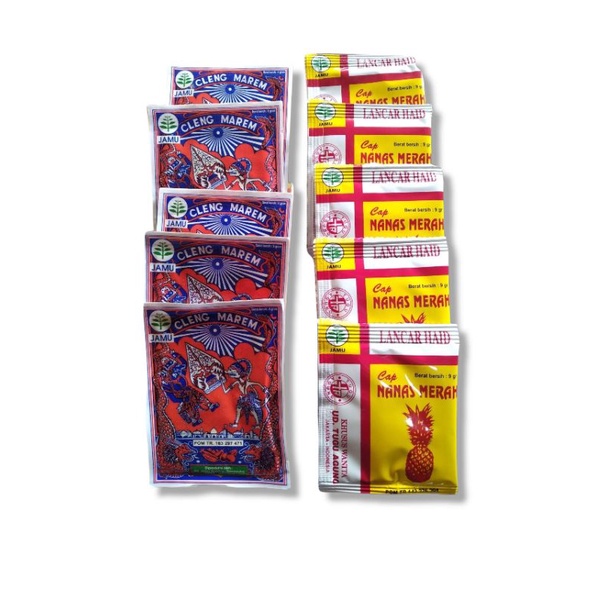 

Jamu Cap Wayang (becak) & Jamu Nanas Merah 1 paket 5 + 5 Terlambat Bulan/ Lancar Haid