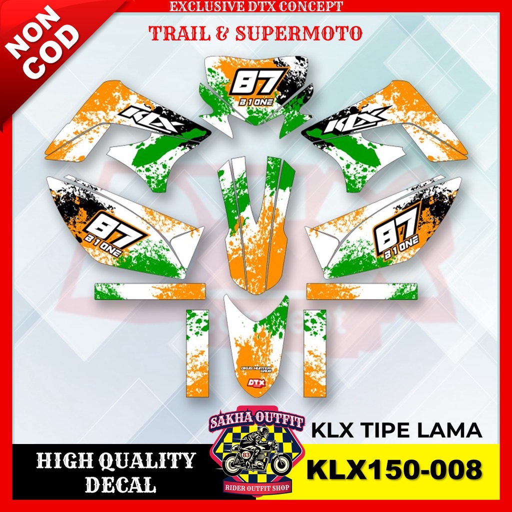 Decal KLX stiker motor stiker trail KLX stiker motor keren decal KLX 150 stiker variasi motor decal 