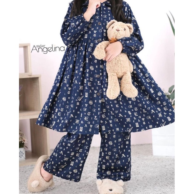 LITTLE ZAHRA A LETTERS NAVY ATELIER ANGEL