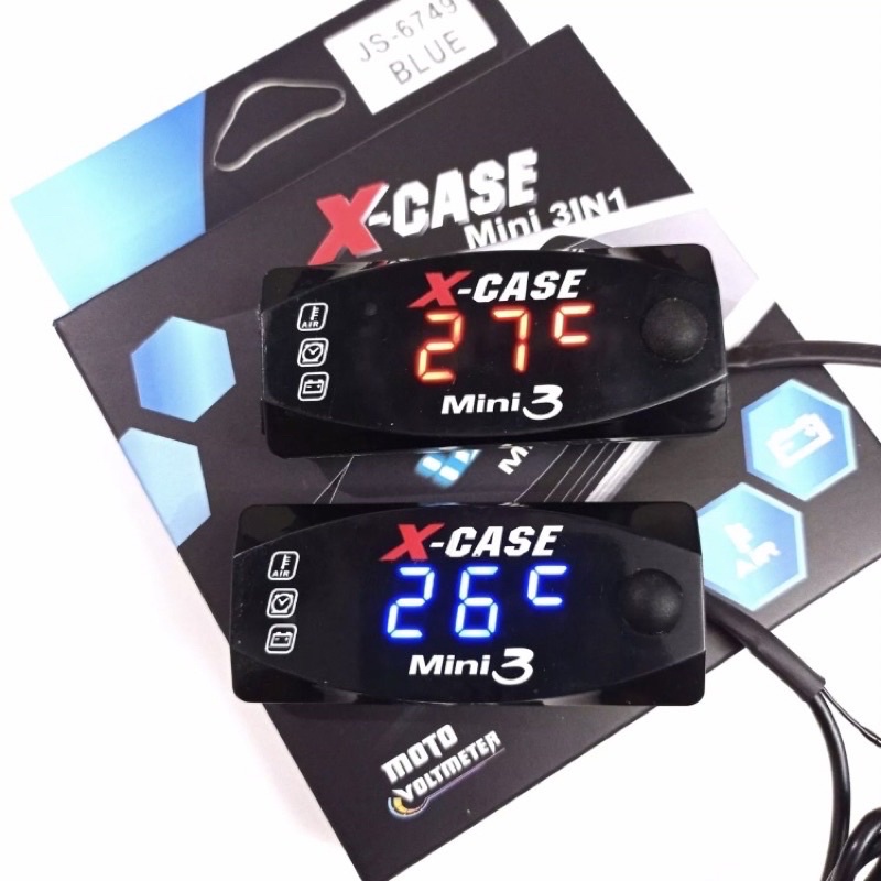 VOLTMETER AKI 3 IN 1 WATERPROOF ANTI AIR VOLTMETER VOLT METER PENGUKUR SUHU AIR WAKTU 3 IN 1 UNIVERSAL