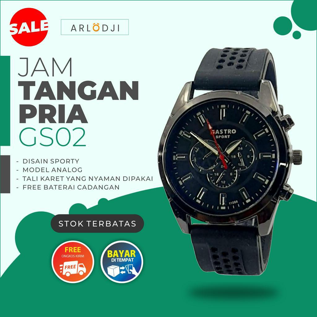 Jam Tangan Cowok & Cewek Analog Tali Karet Sport GS02 Original Murah