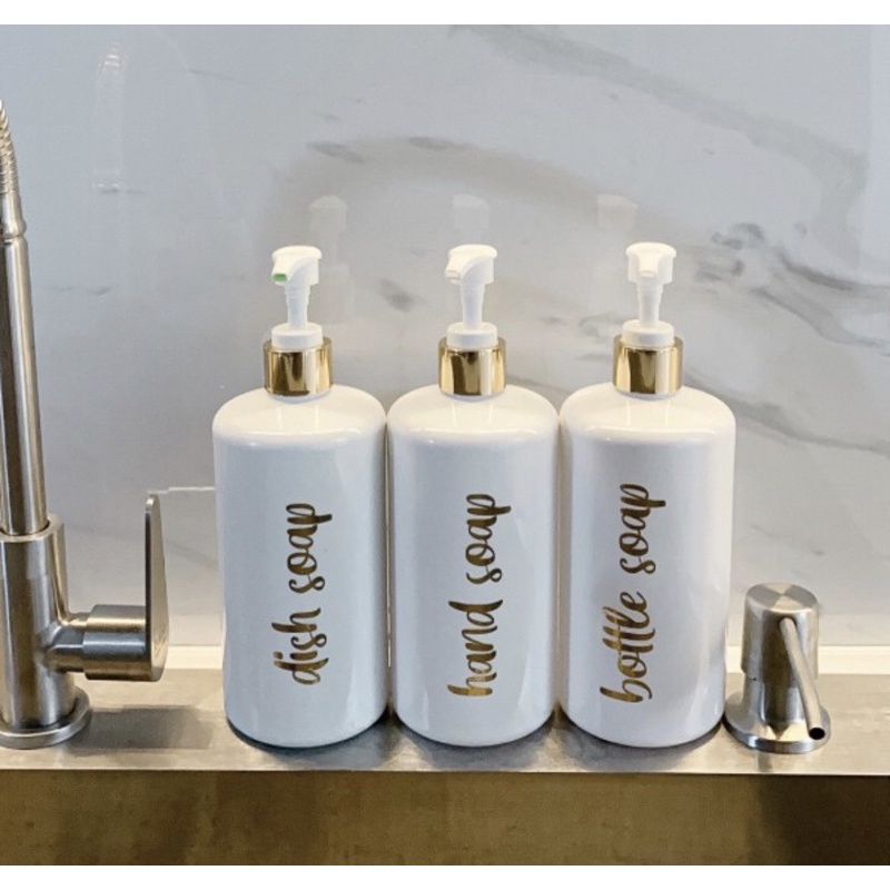 botol DOFF TEBAL gold kecil. aesthetic bottle minimalist refill organizer tempat sabun cair pump 500ml estetik