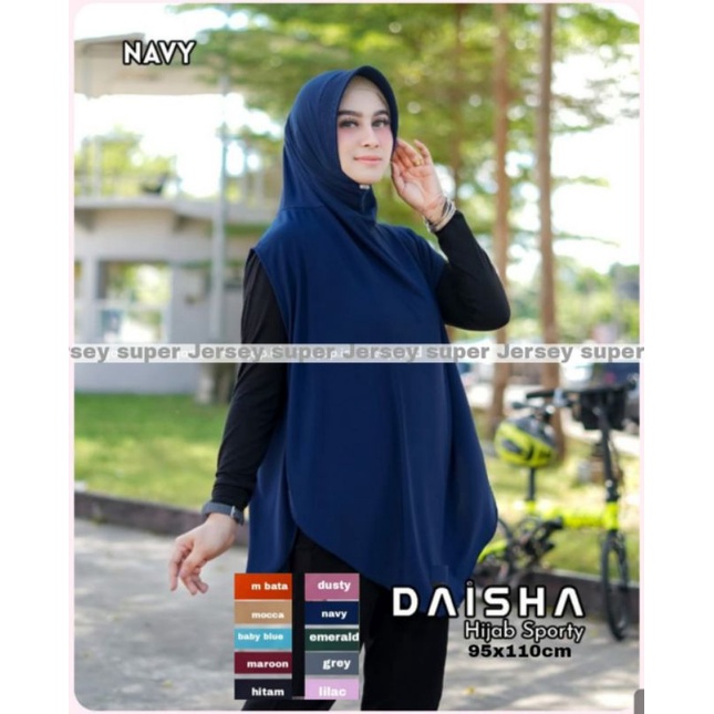 HIJAB SPORTY SYAR'I MUSLIMAH OLAHRAGA KHALISA JERSEY SUPER - ummiyunni hijab-5