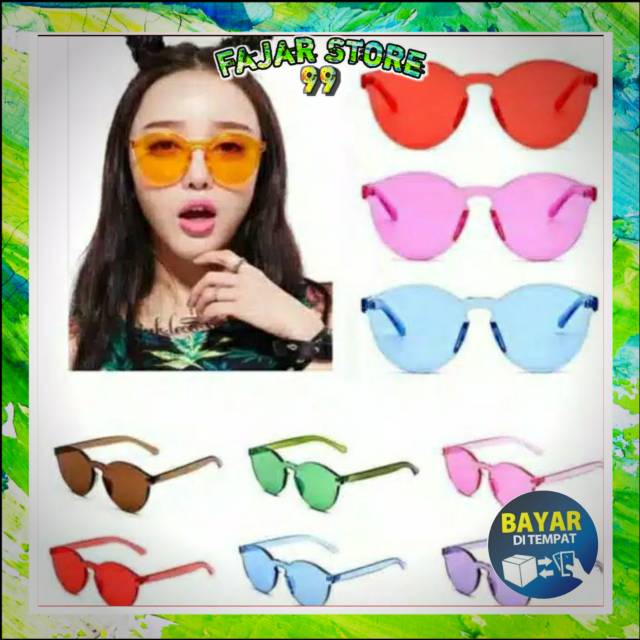 Kacamata Hitam Fashion Wanita Model Simple Transparan kacamata gel