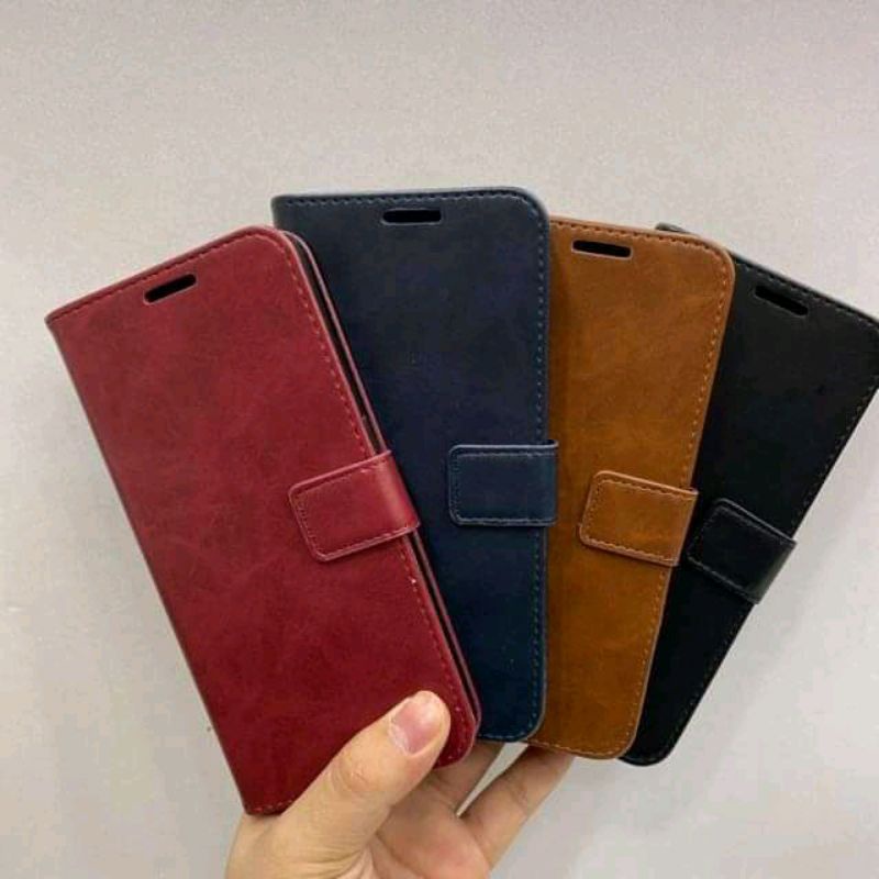 FLIP CASE DOMPET KULIT POLOS VIVO Y15
