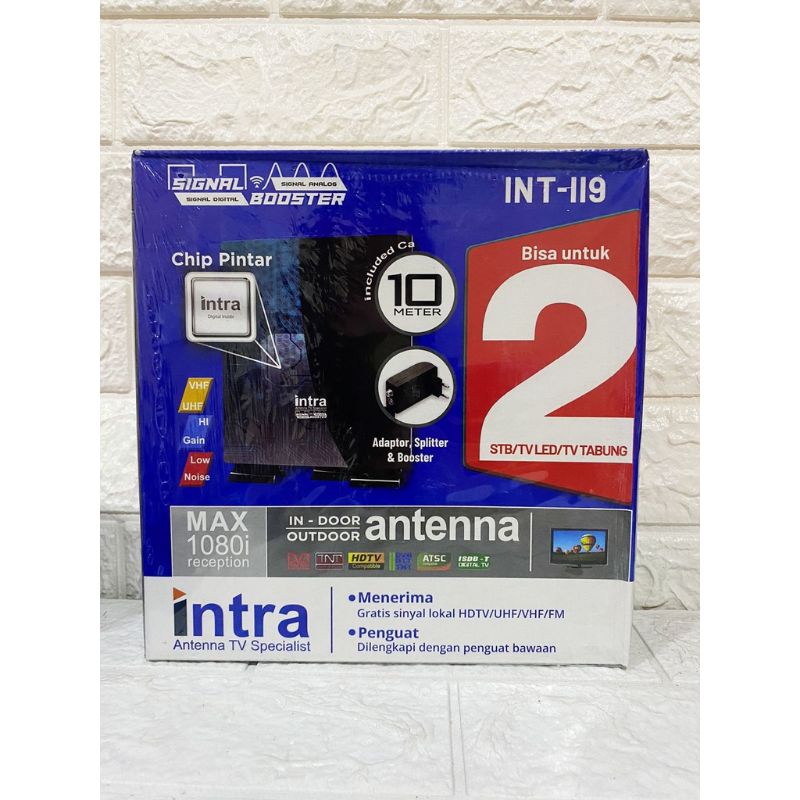 Antena TV HDTV Digital Indoor Outdoor intra 119 / Evercoss AN5000