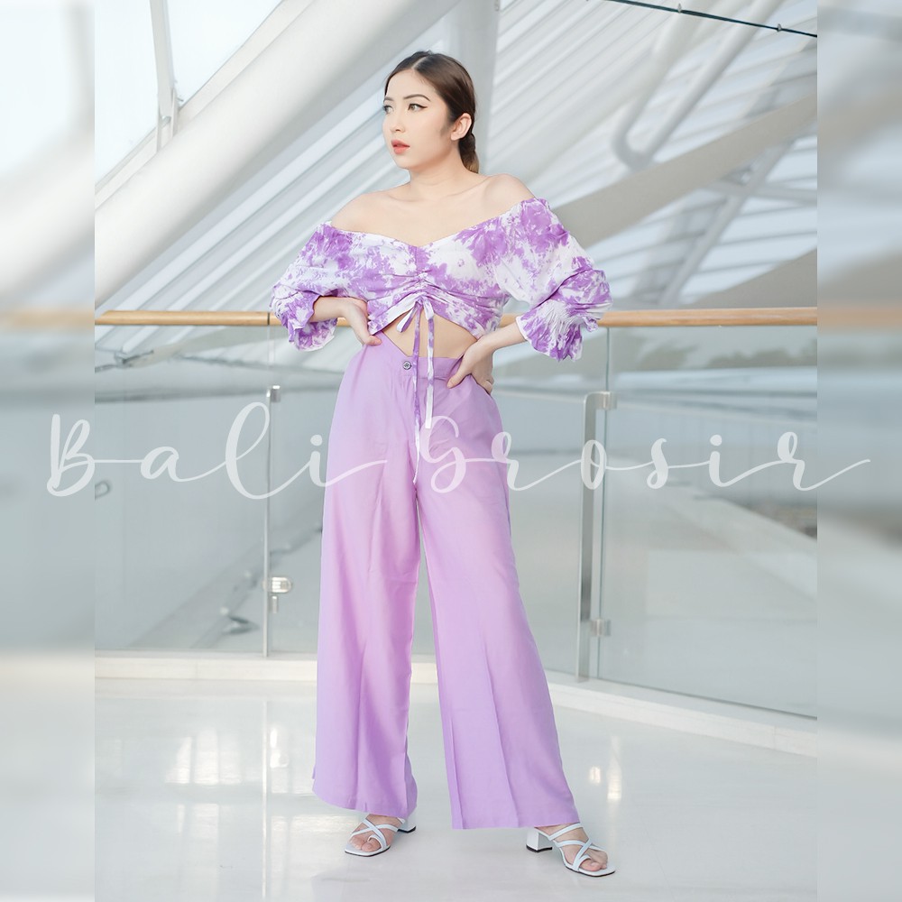 TOP SABRINA SERUT TIEDYE / ATASAN SABRINA TIE DYE BALI / BAJU TIEDYE / CROP TIEDYE