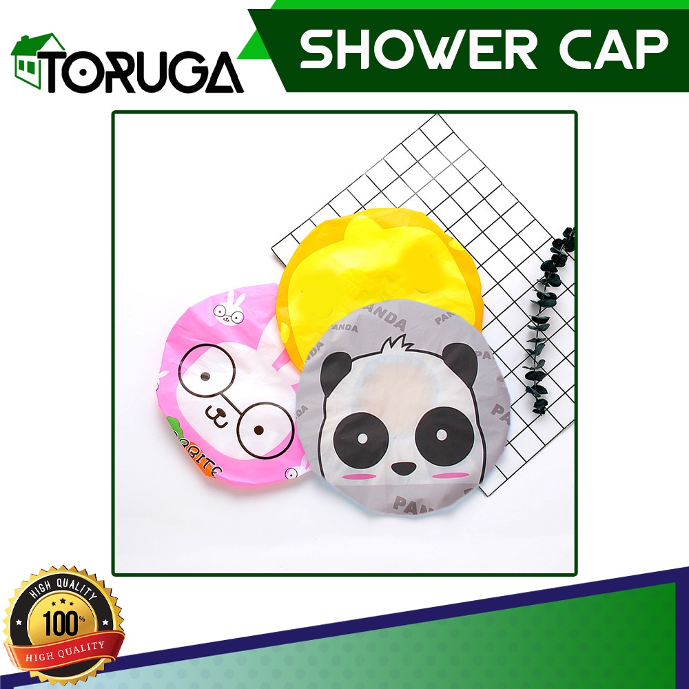 Shower cap karakter penutup kepala anti air Topi Keramas Murah Lucu