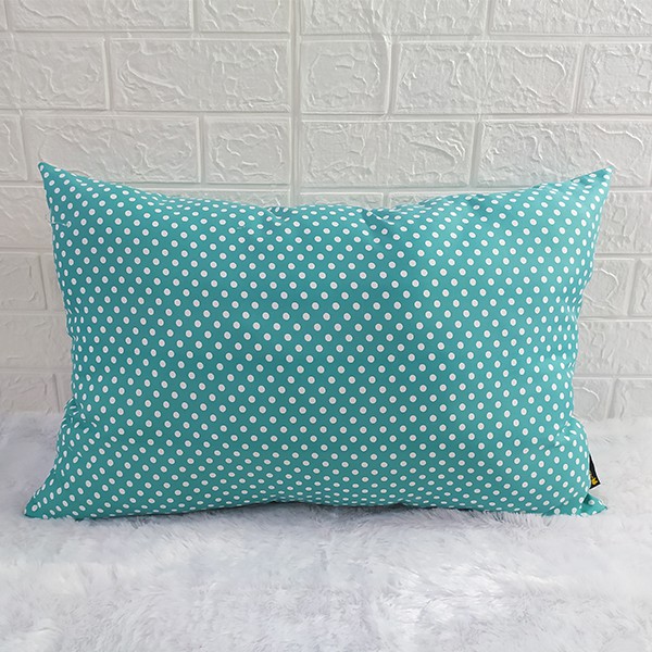 Bantal Guling Tidur Polkadot Bahan Katun Polyester Premium