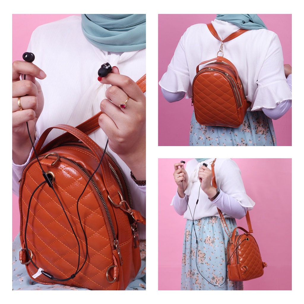 TAS WANITA MODIS SLINGBAG CEWEK KOREA 3 STYLE PEMAKAIAN SLINGBAG &amp; TAS PUNGGUNG ER01 BAHAN SINTETIS