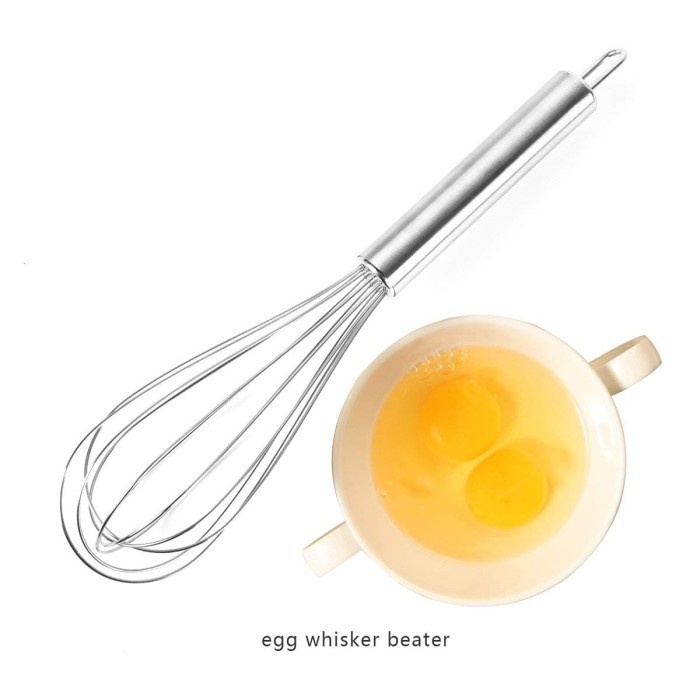 PREMIUM Kocokan Telur Full Stainless 8inch Egg whisk kocokan kue TEBAL