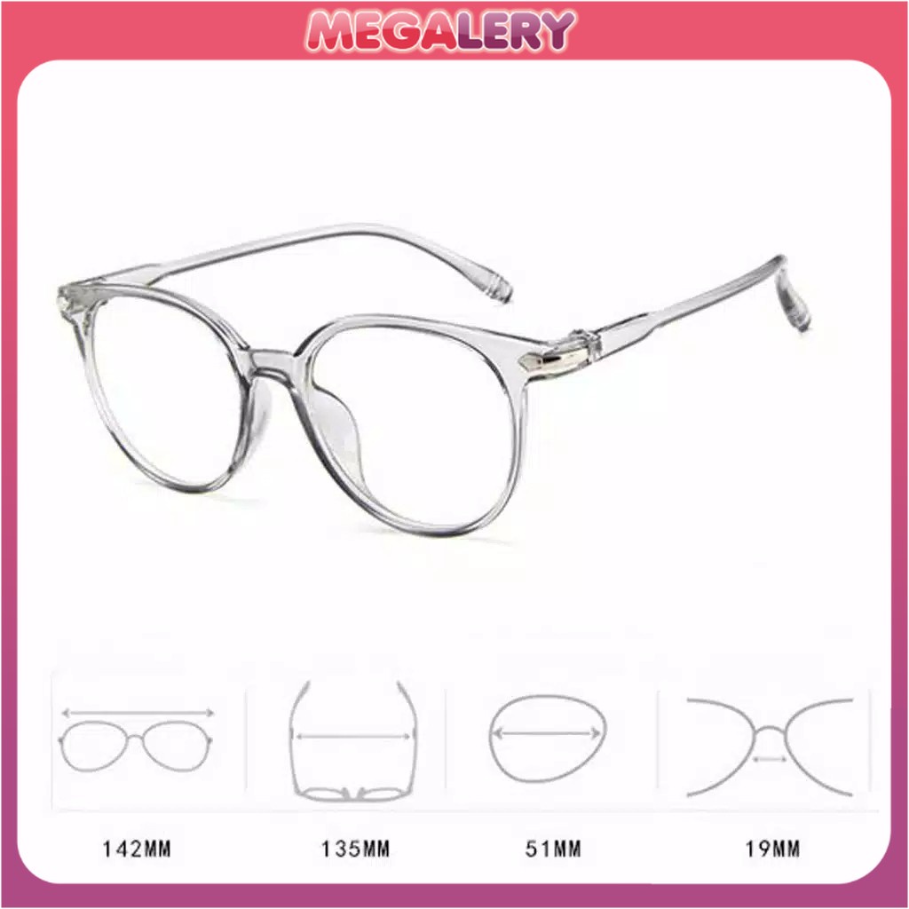 kacamata Anti Radiasi Fashion Wanita Pria Frame Ringan Korea Design Lensa Transparan Anti UV MG