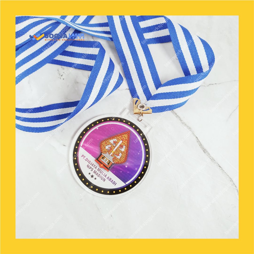 Medali Akrilik Full Print Medali Wisuda Kelulusan Custom