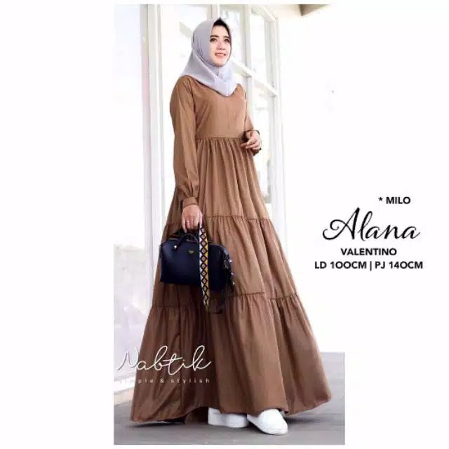 Dress wanita kekinian/ fashion wanita termurah/ Alana maxi /COD