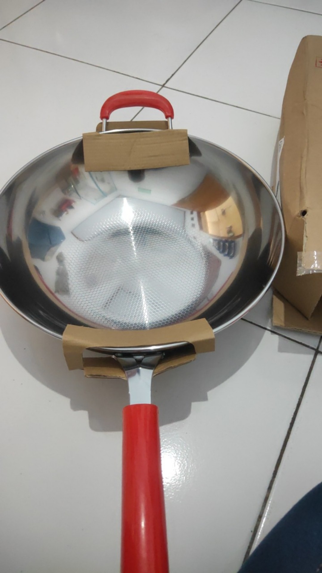 Gm Bear Wajan Wok Stainless Steel D32cm 1297 - Wok Stainless Steel