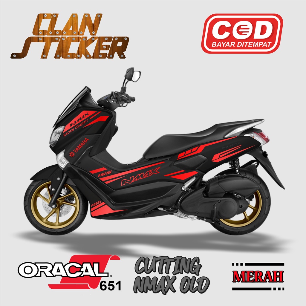 Cutting Sticker Yamaha Nmax 155 Old Stiker Striping Lama 2015 - 2019 Lis Strip 50 Racing Concept Ker