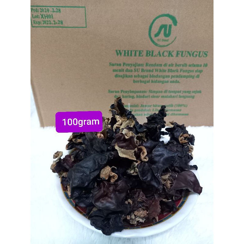 

Jamur Kuping Hitam 100gram SU Brand/ White Black Fungus