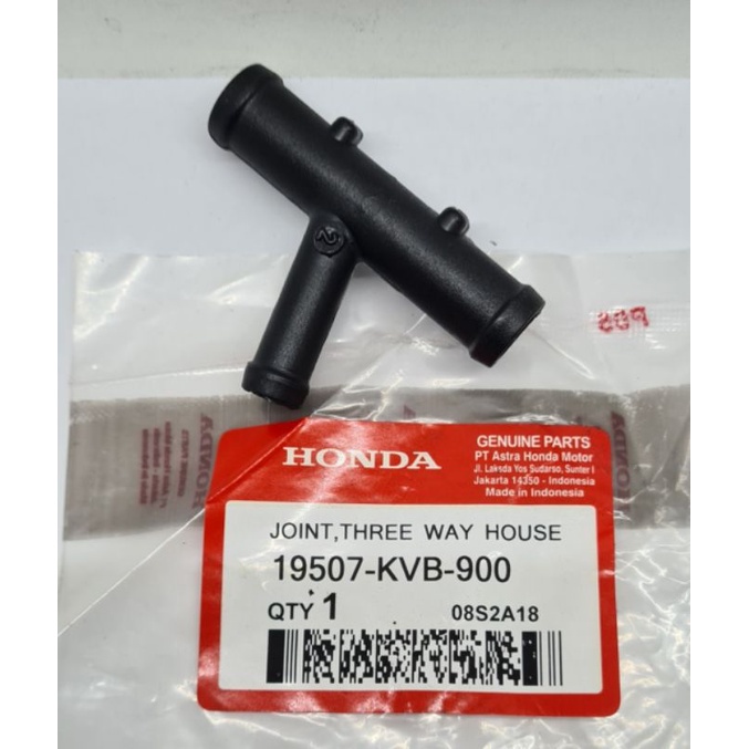 Elbo T Joint Three Way House PIPA hitam Sambungan Selang Radiator Vario 19507KVB900