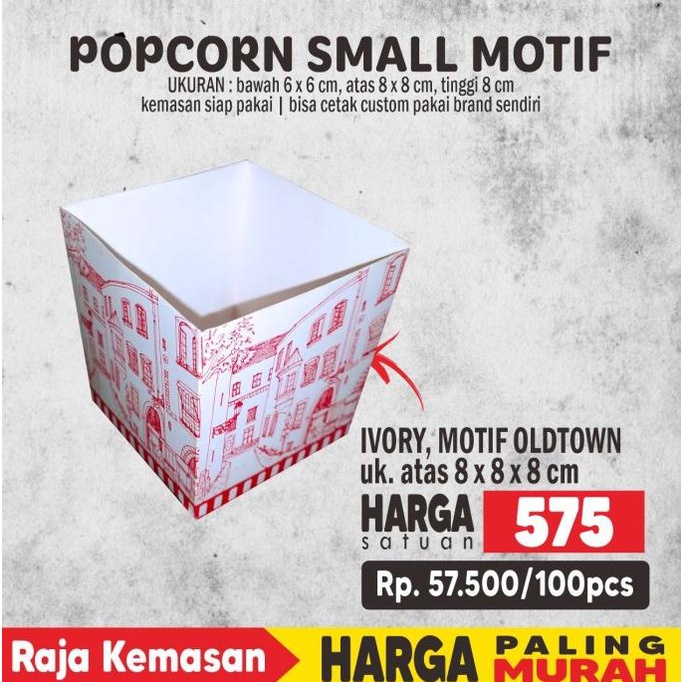 

[COD] PAPER TRAY TINGGI, PAPER CUP KOTAK, KOTAK POPCORN, BOX POPCORN [COD]