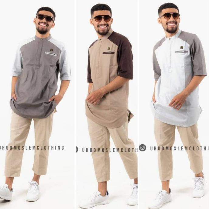 Baju Koko Kurta pria dewasa lengan pendek UHUD 033