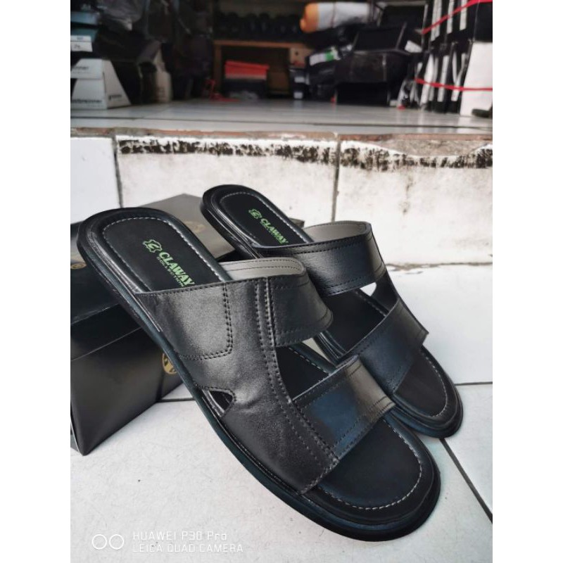 Sandal Kulit Pria Claway 02 Big Size 44-46 ( Prokduksi Sendiri )