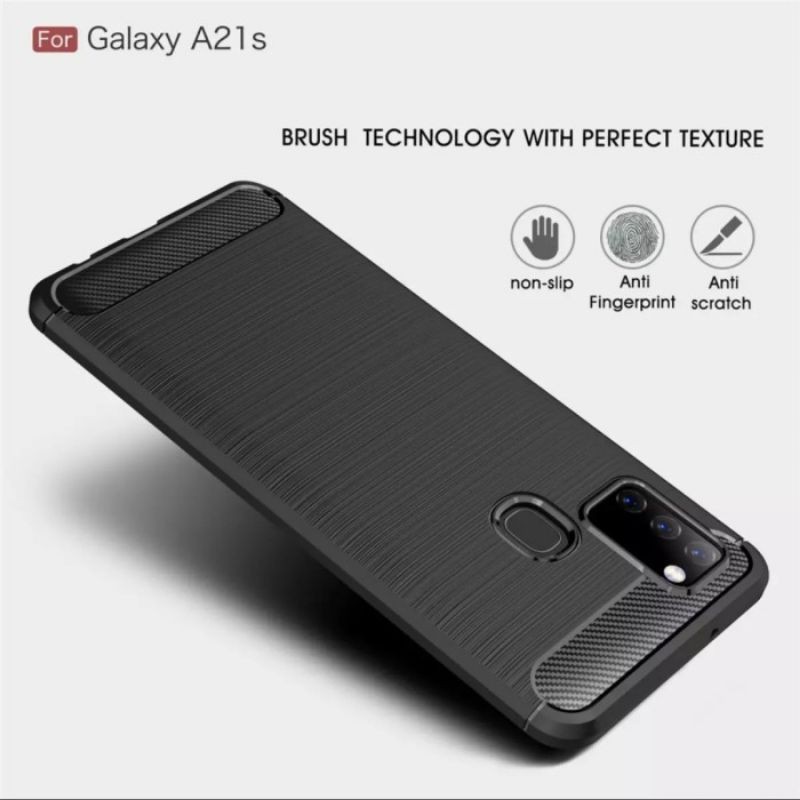 Case Samsung A21S Ipaky Fiber Carbon Ultimatte