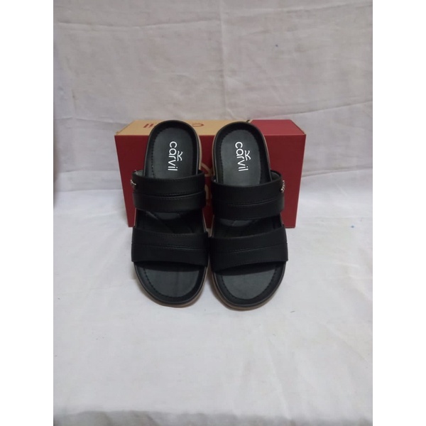 Sandal slide kasual ban dua pria CARVIL CORDOBA 02 HITAM
