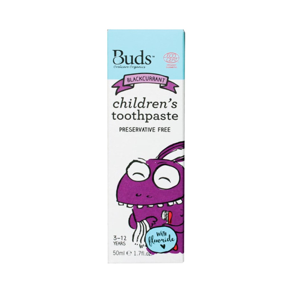 [PROMO] Buds Organics Children's Toothpaste With Fluoride Blackcurrant Pasta Gigi Anak 3-12T 50ml