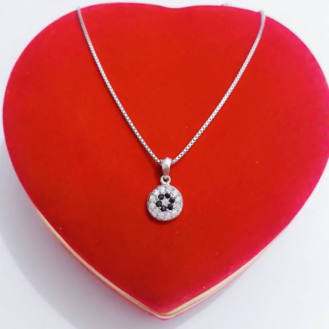 KALUNG ITALY VARIASI PERAK 925 LAPIS EMAS PUTIH / PERHIASAN SILVER WANITA / PERAK ASLI / KL585