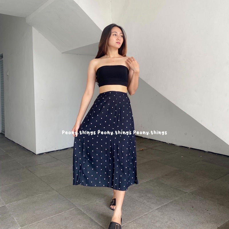 Leora Skirt // Rok Wanita-Polka black
