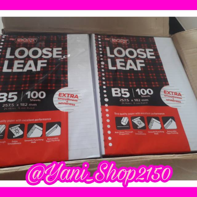 

Isi binder B5 untuk binder 26 ring