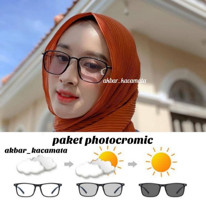 PAKET PHOTOCROMIC/KACAMATA2189/kacamata antiradiasi