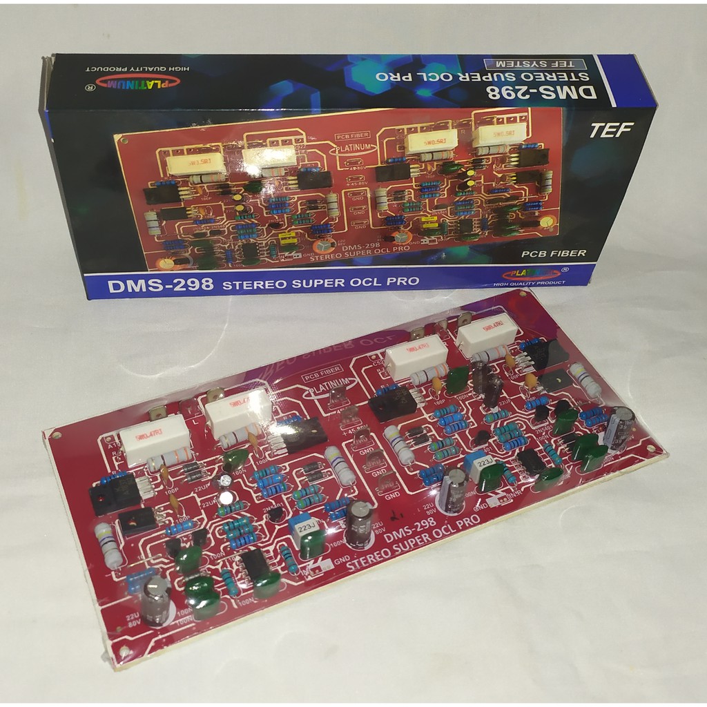 Kit Platinum Kit Driver Power Amplifier Stereo DMS-298 SUPER OCL PRO-Pcb Fiber