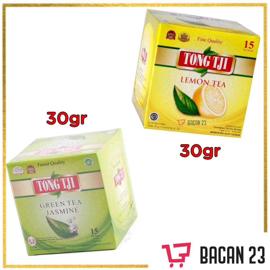 Tong Tji - Teh Celup 15 bags (30gr) - ( Lemon Tea / Green Tea Jasmine ) / Bacan 23 - Bacan23