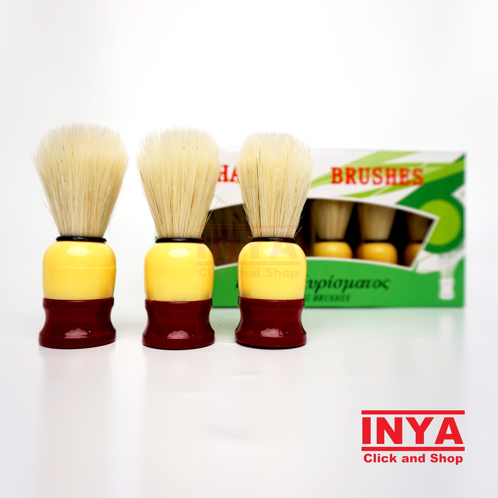 WHITE CLOUD SHAVING BRUSH 6 pcs BOX - Kuas Cukur Kumis