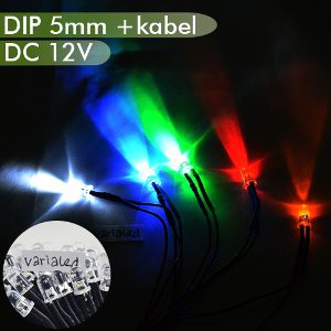 DC 12V DIP 5mm LED Ultra-Bright 01W With Kabel 20cm Custom Speedometer Motor Mobil Indiglow Retrofit