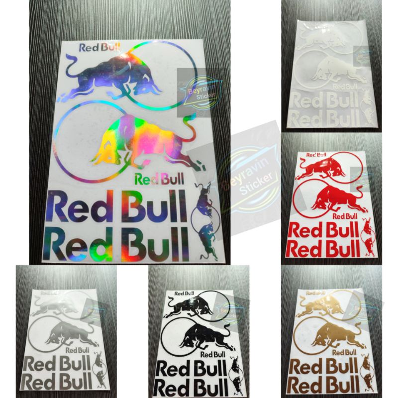 STICKER REDBULL HELM RED BULL SET CUTTING